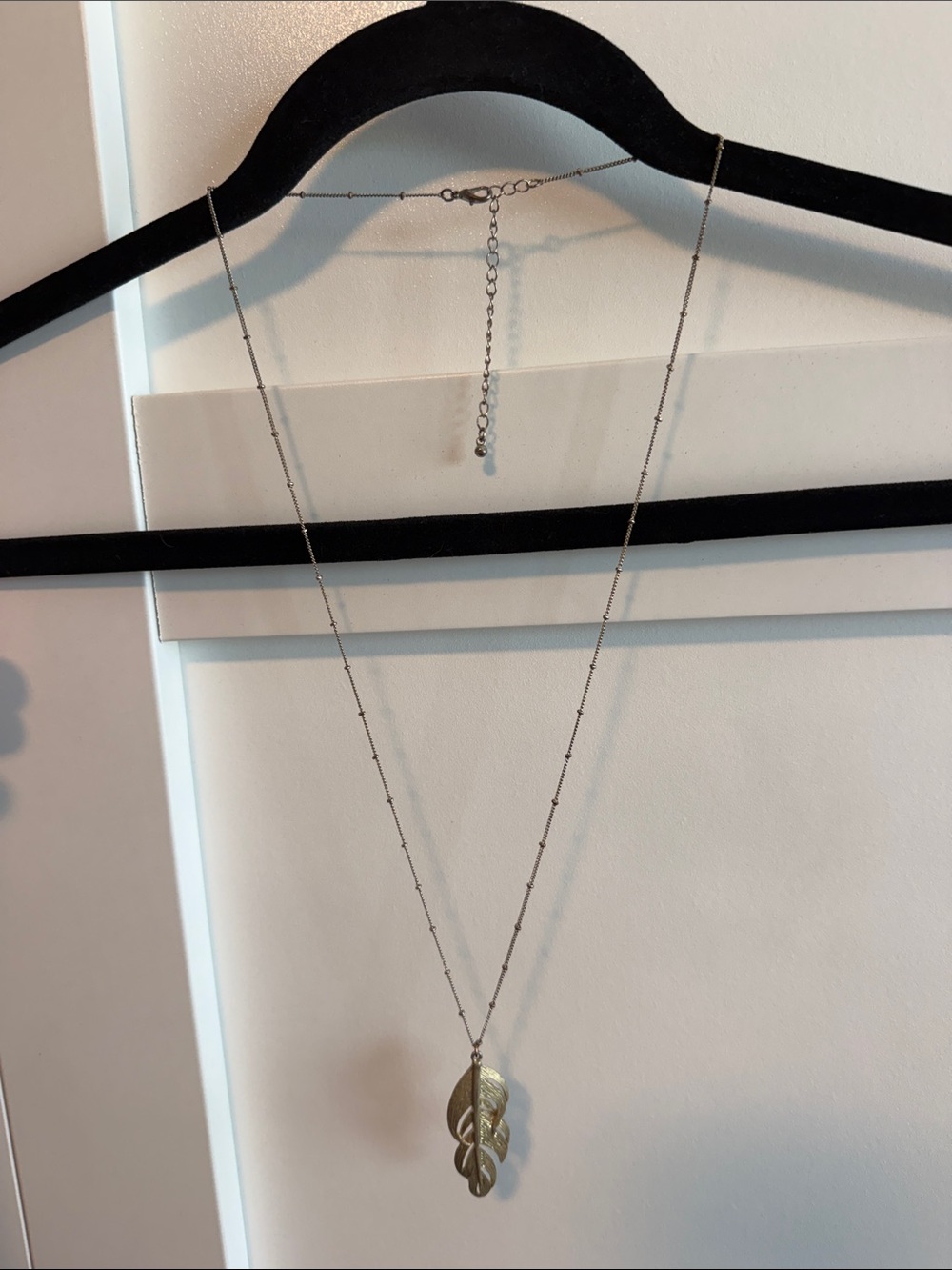Gold Leaf Pendant Necklace - Women Jewelry